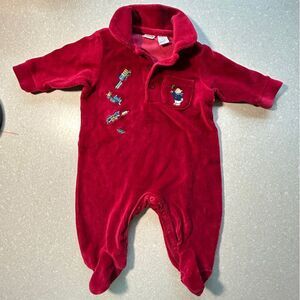 Talbots Kids Vintage Corduroy One Piece Snap Opening Pajamas Infant Baby Soze 3M